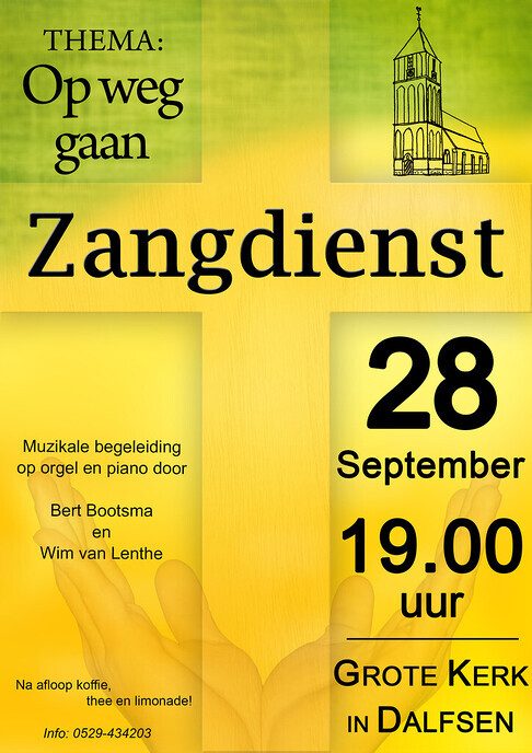 Zangdienst 28 september in Dalfsen met Bert Bootsma en Wim van Lenthe