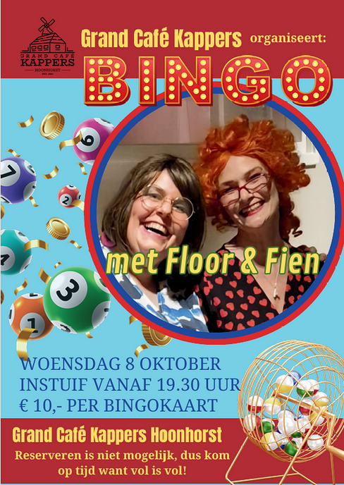 Bingo bij Grand Café Kappers Hoonhorst - Foto: Ingezonden foto