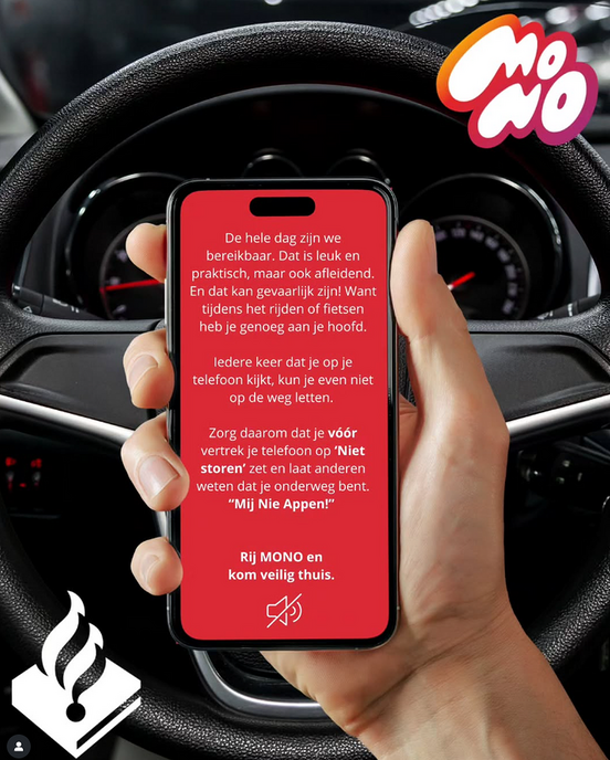 Politie let komende week op ‘afleiding in het verkeer’ - Foto: Politie