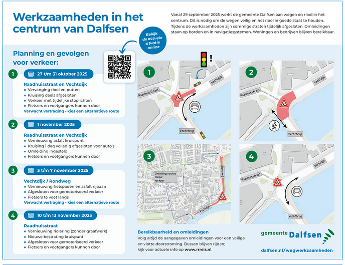 Werkzaamheden centrum Dalfsen - Foto: Gemeente Dalfsen