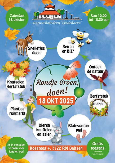 Maak een herfstkrans of pompoen bij Rondje Groen, doen! - Foto: Ingezonden foto