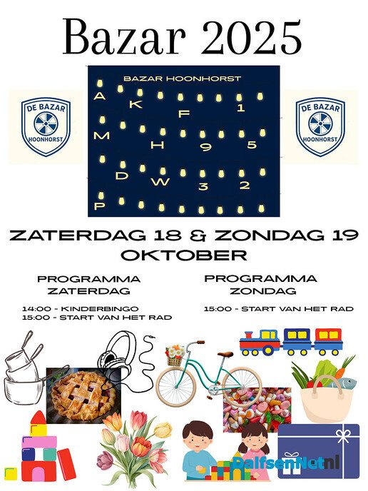 Bazar Hoonhorst: We gaan weer draaien aan het rad - Foto: Ingezonden foto