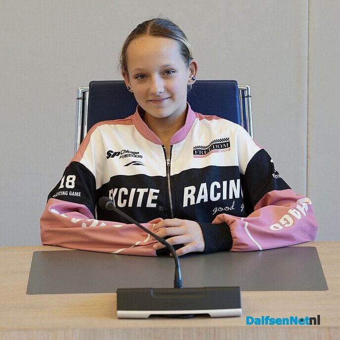 Milou Groen, de nieuwe kinderburgemeester van Dalfsen, is super sportief. - Foto: Paul Scholten