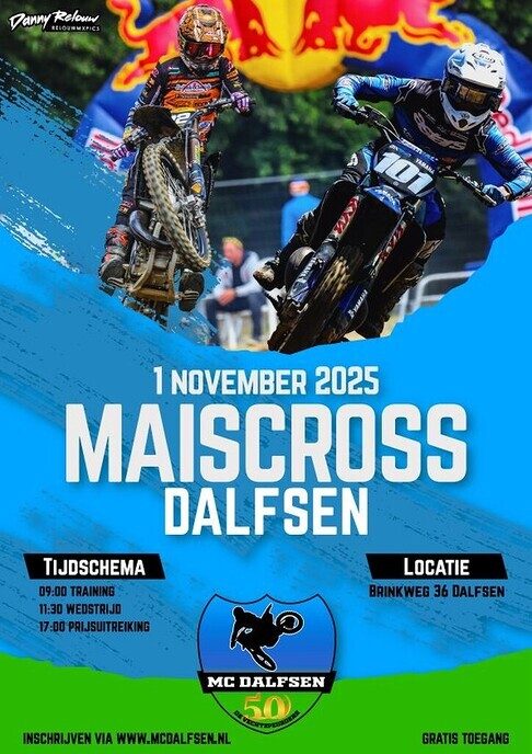 1 November een ” maiscross” - Foto: Ingezonden foto