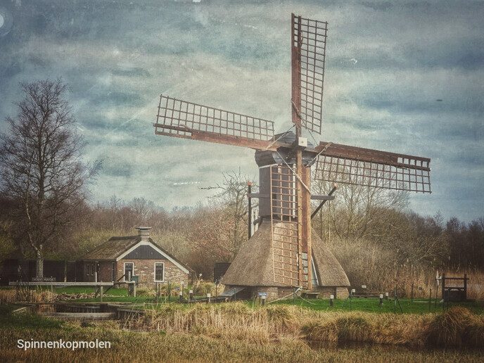 Spinnekopmolen in de Weerribben - Foto: Femmie Smink