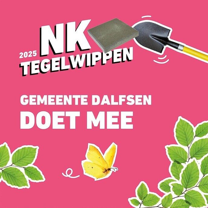 Tegelwippen? Lever 11 oktober gratis tegels in - Foto: Gemeente Dalfsen