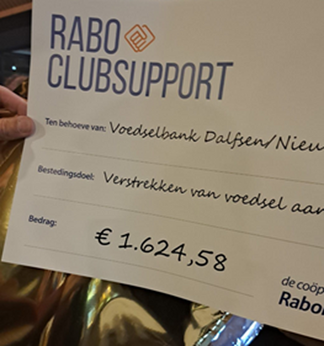 Leuk bedrag voor de voedselbank