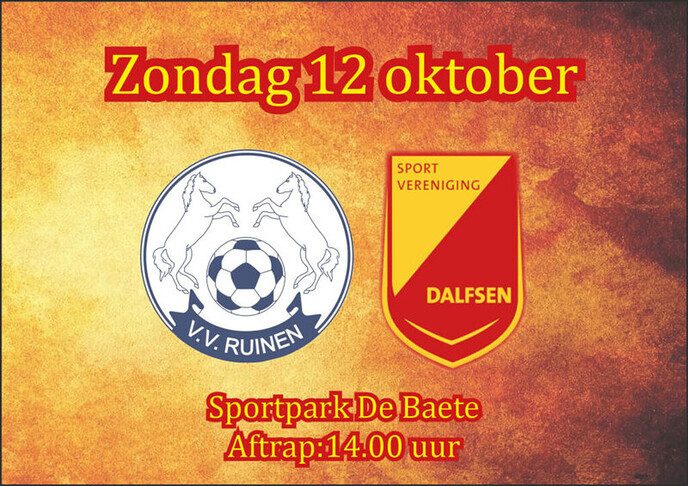 SV Dalfsen speelt een uitwedstrijd tegen VV Ruinen - Foto: Ingezonden foto