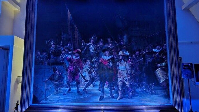 De Nachtwacht kleurt UNICEF-blauw - Foto: Ingezonden foto