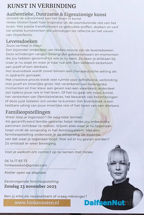 Hinke Oosten exposeert in vitrines AH Dalfsen - Foto: Paul Scholten