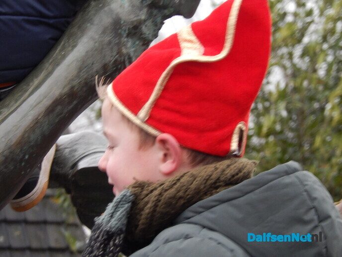 Warm welkom Sinterklaas in Hoonhorst, ondanks de kou - Foto: Willy