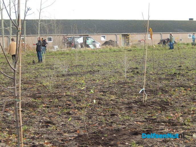 Enorm veel animo met helpen planten bij aanleg voedselbos - Foto: Willy