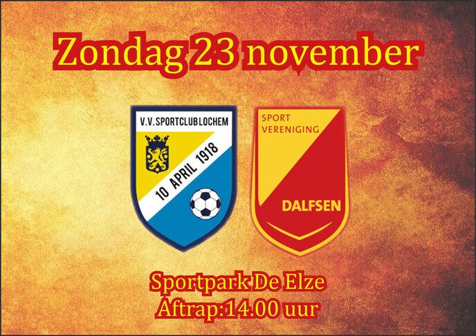 SV Dalfsen speelt uitwedstrijd tegen Sportclub Lochem - Foto: Ingezonden foto