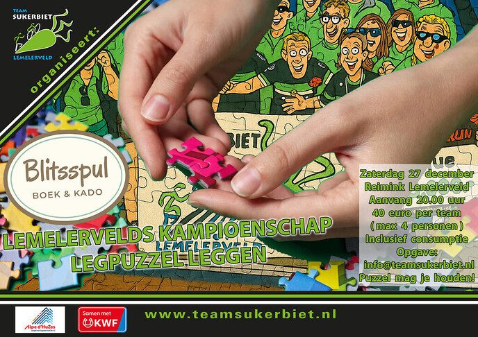 Eerste Team Sukerbiet Legpuzzelkampioenschap - Foto: Ingezonden foto