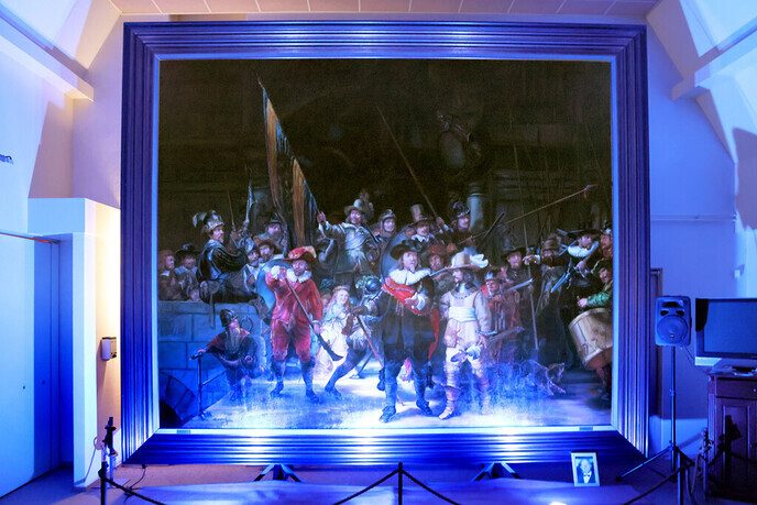 De Nachtwacht kleurt UNICEF-blauw - Foto: Ingezonden foto