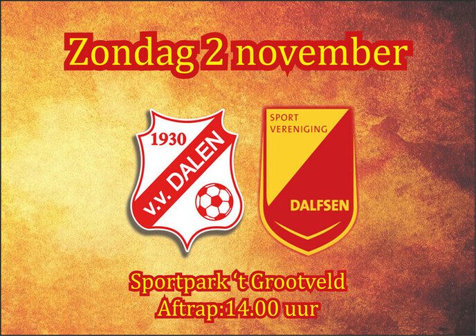 SV Dalfsen op bezoek bij hekkensluiter VV Dalen - Foto: Ingezonden foto