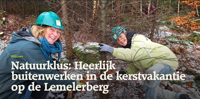 Kom helpen 30 dec. en of 3 januari in de natuur