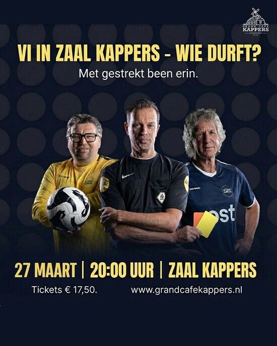 Er staat iets groots te gebeuren in zaal Kappers - Foto: Eigen geleverde foto