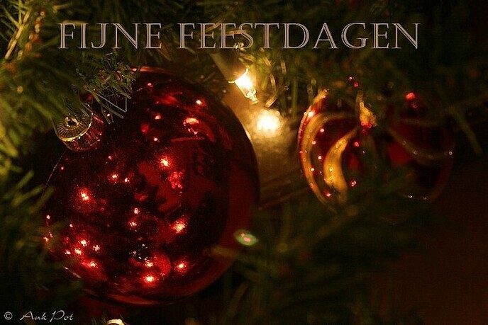 Iedereen fijne feestdagen toegewenst