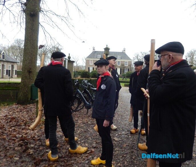 De Dalfser midwinterhoornblazers waren weer actief - Foto: Willy
