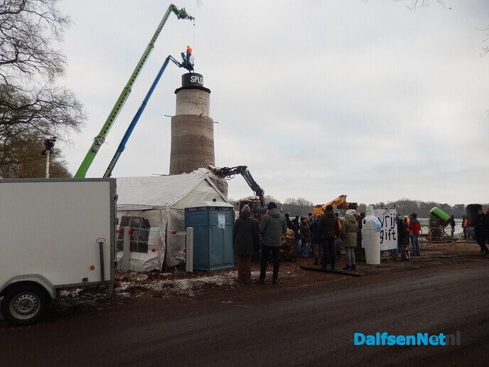 De sneeuwpopvreugderecord Staphorst, duurde maar heel kort - Foto: Willy