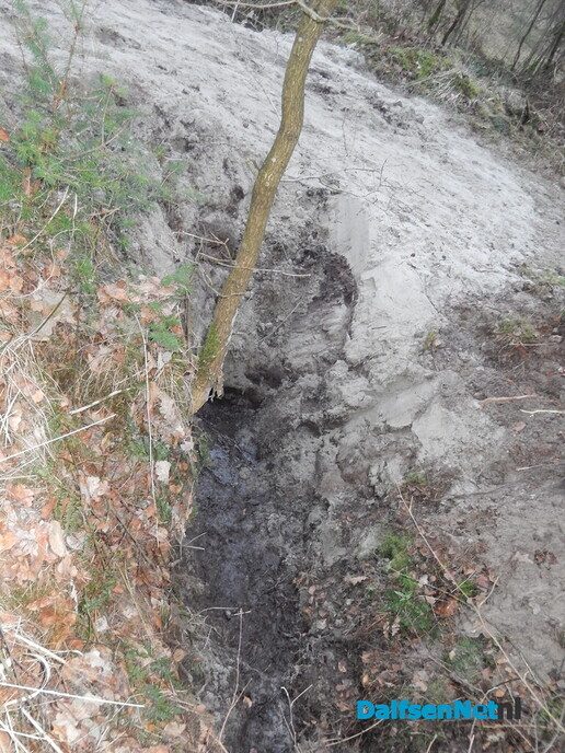 Stuw aangelegd midden in het bos (update) - Foto: Willy