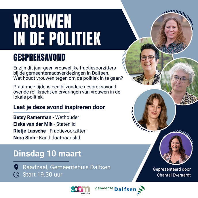 Gespreksavond ‘Vrouwen in de Politiek’ - Foto: Gemeente Dalfsen