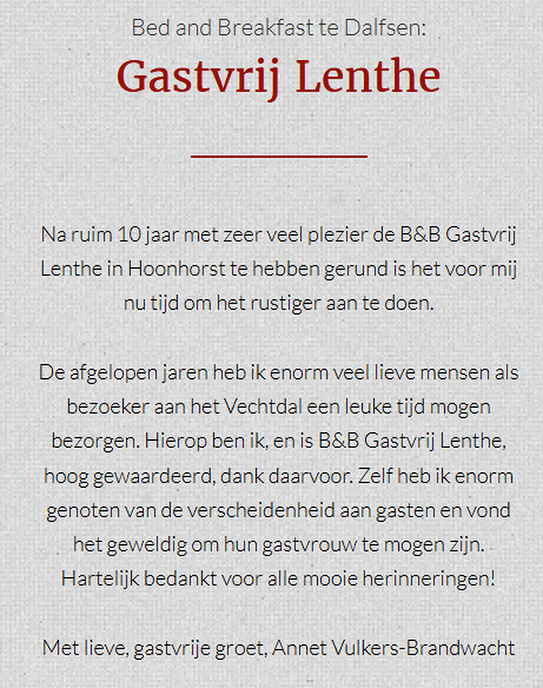 Annet gaat het wat rustiger aan doen