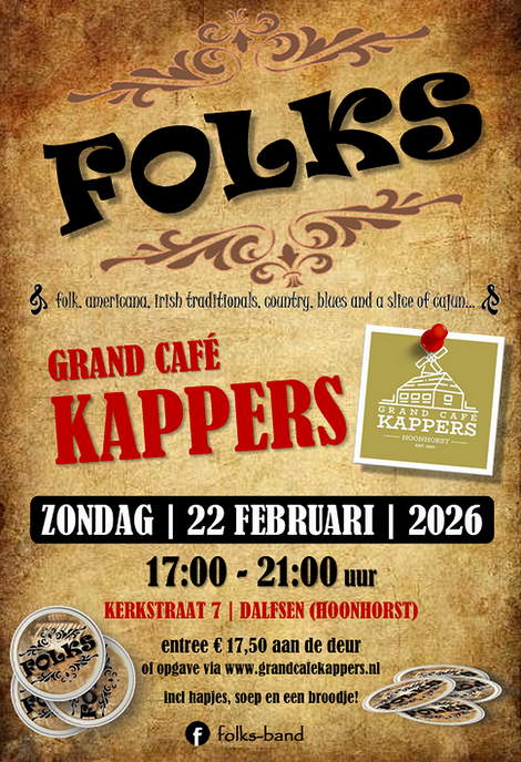 Folks band bij grandcafe Kappers