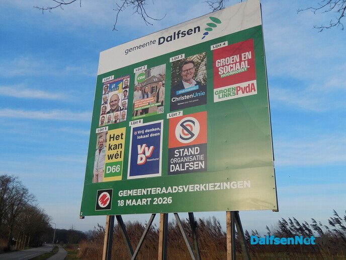 De verkiezingsreclameborden staan er weer - Foto: Willy