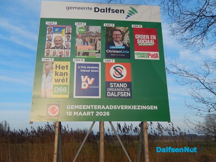 De verkiezingsreclameborden staan er weer - Foto: Willy