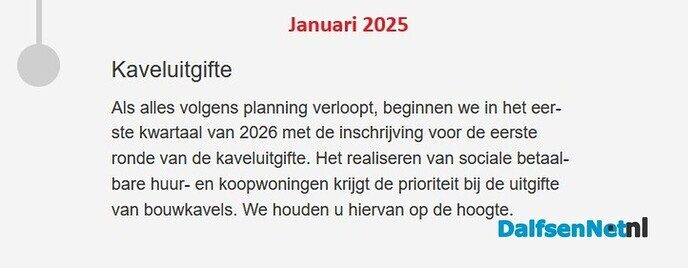 Nieuwbouw Dalfsen opnieuw vertraagd - Foto: Ingezonden foto