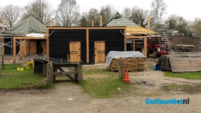 Rietdekkers aan het werk bij Lindehoeve - Foto: Paul Scholten