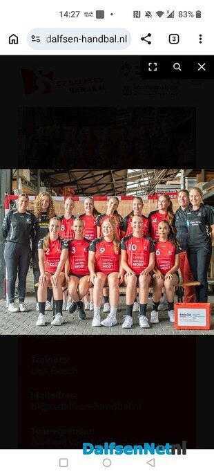 s.v.Dalfsen B1, Handbal zet weer belangrijke stap - Foto: Ingezonden foto
