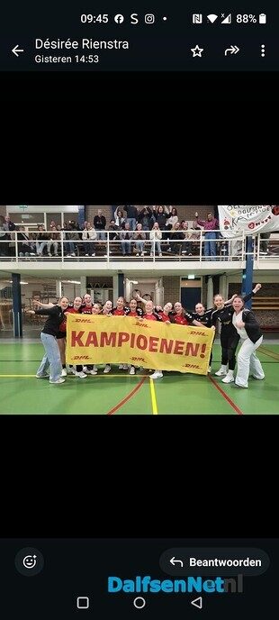 Waardig afscheid coaches kampioen s.v Dalfsen - Foto: Ingezonden foto