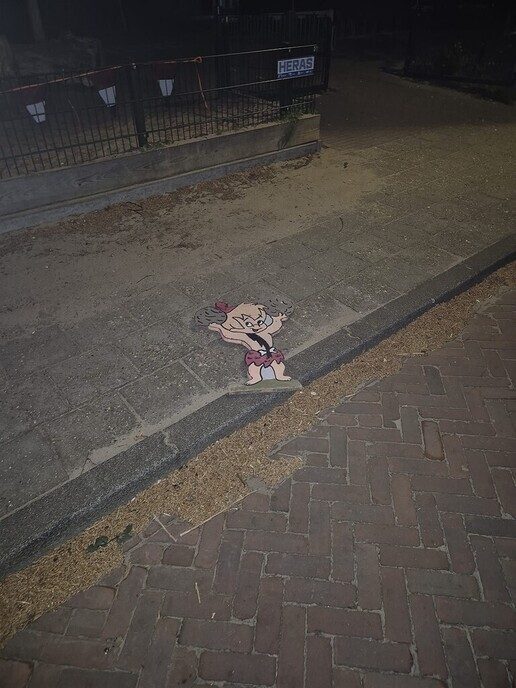 Vernielingen in de Koestraat - Foto: Ingezonden foto