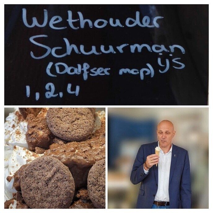 Wethouder Andre Schuurman opende ijssalon - Foto: Femmie Smink