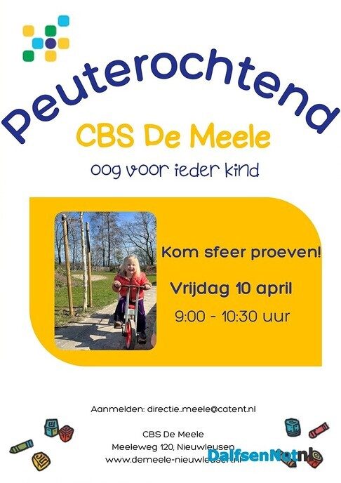 Peuters en ouders welkom op CBS De Meele - Foto: Ingezonden foto