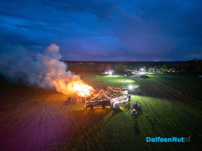 Paasvuur Hoonhorst vanuit de lucht - Foto: Ingezonden foto