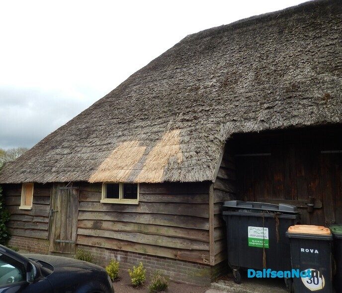 Een paar weken geleden was hij er nog druk mee bezig - Foto: Willy