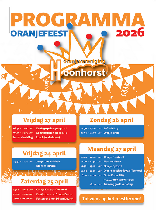Activiteiten Oranjevereniging Hoonhorst