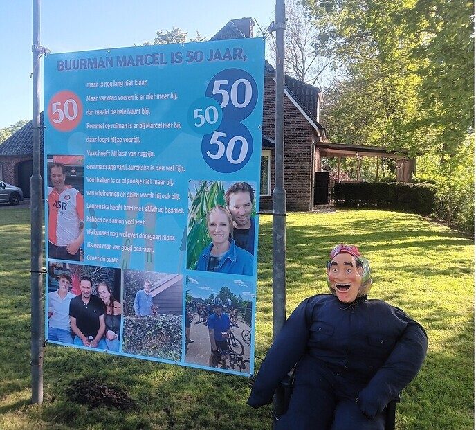 Feest aan de Erfgenamenweg: Marcel 50 - Foto: Ingezonden foto