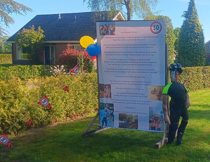 Feest aan de Erfgenamenweg: Marcel 50 - Foto: Ingezonden foto