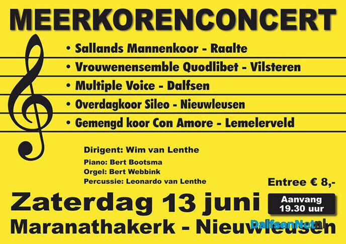 Vijfkoren Concert - Foto: Ingezonden foto