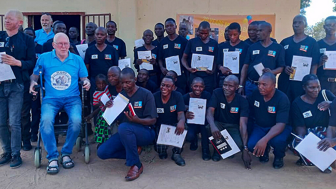 Shirts van Sukerbietenfestival worden gedragen in Zambia - Foto: Eigen geleverde foto