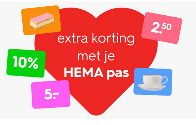 Extra korting met de de HEMA pas, ook in Dalfsen