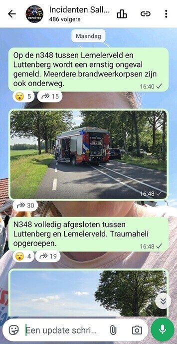 WhatsApp-kanaal Incidenten Salland/Vechtdal