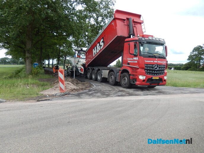 Laatste hand aan de Kortersweg - Foto: Willy