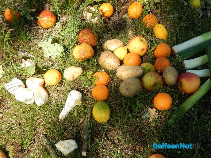 Achtergelaten of gedumpt groente- en fruit