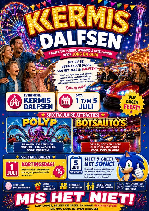 Kermis Dalfsen belooft vijf dagen feest voor jong en oud!
